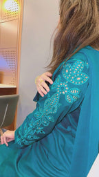 45% Off Emerald 3 Piece Stitched Cotton Lawn Embroidered Dress