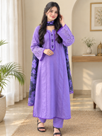 39% Off Elora 3 Piece Stitched Premium Cotton Lawn Embroidered Dress