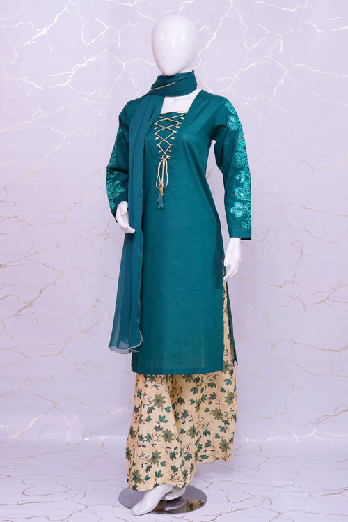 Emerald 3 pcs Lawn Cotton Embroidered Dress