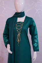 Emerald 3 pcs Lawn Cotton Embroidered Dress