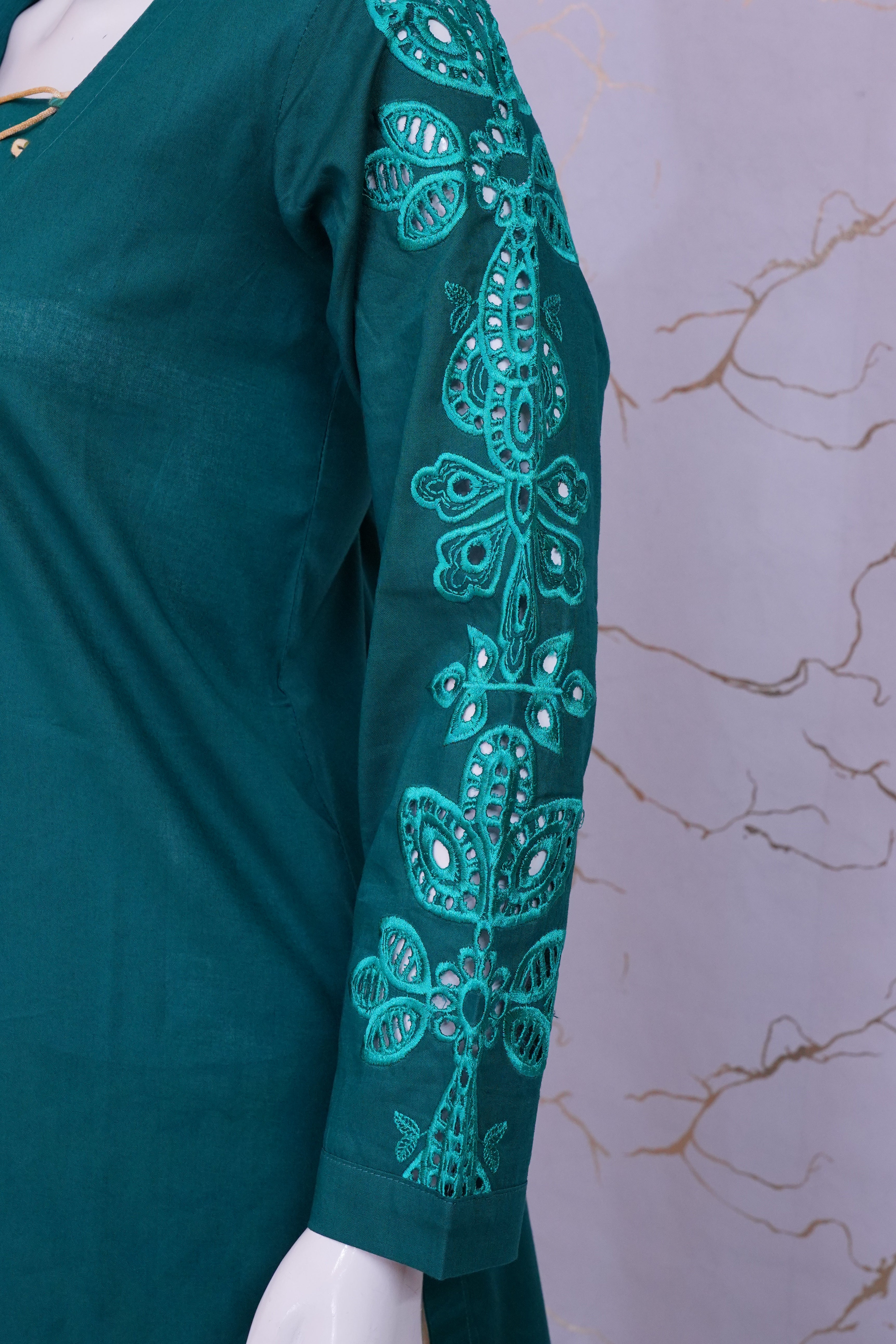 Emerald 3 pcs Lawn Cotton Embroidered Dress