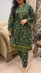 50% Off Mahak Printed Lawn Stitched 2 Piece (Shirt Trouser)
