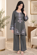 40% Off Grace 2 Piece Stitched Premium Lawn Embroidered Dress
