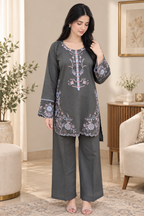40% Off Grace 2 Piece Stitched Premium Lawn Embroidered Dress