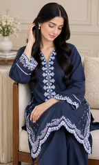 45% Off Bluebell 2 Piece Stitched Premium Lawn Embroidered Dress